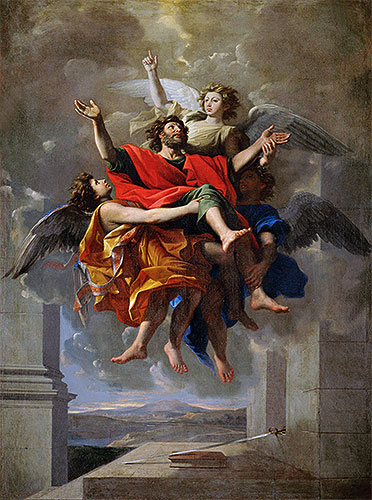 The Vision of St. Paul, c.1649/50 by Nicolas Poussin | Painting Reproduction