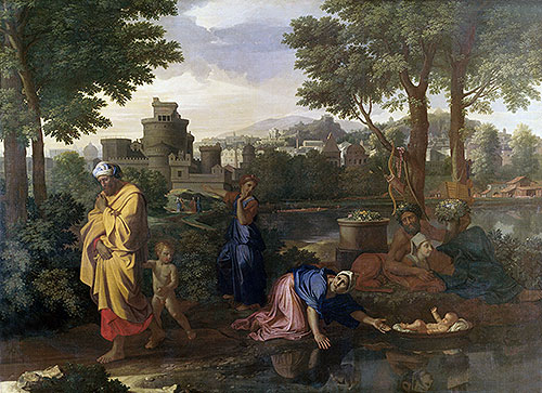 The Exposition of Moses (Moses Set Adrift on the Waters), 1654 | Nicolas Poussin | Gemälde Reproduktion
