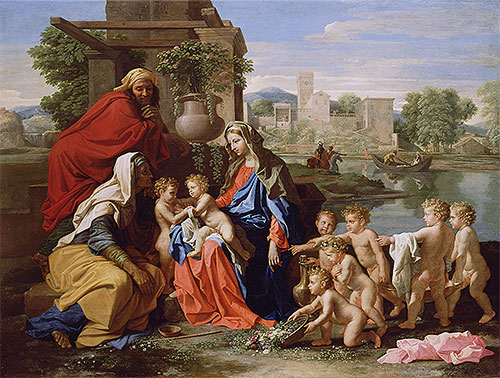 The Holy Family, c.1651 | Nicolas Poussin | Gemälde Reproduktion