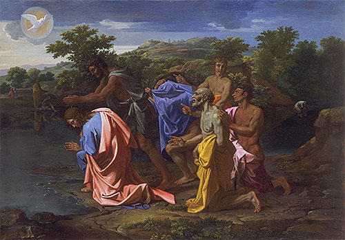 The Baptism of Christ, c.1658 | Nicolas Poussin | Gemälde Reproduktion
