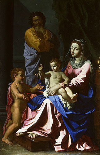 The Holy Family with the Infant Saint John the Baptist, 1655 | Nicolas Poussin | Painting Reproduction
