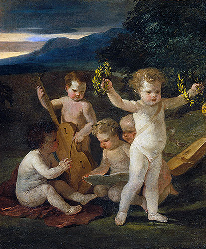 Concert of Cupids, c.1626/27 | Nicolas Poussin | Gemälde Reproduktion