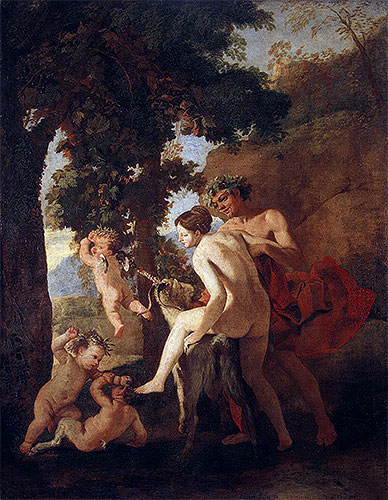 Venus, Faun and Putti, c.1630/33 | Nicolas Poussin | Painting Reproduction