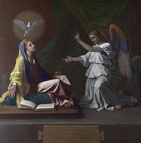 The Annunciation, 1657 | Nicolas Poussin | Painting Reproduction