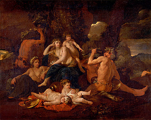The Childhood of Bacchus, c.1630 | Nicolas Poussin | Painting Reproduction