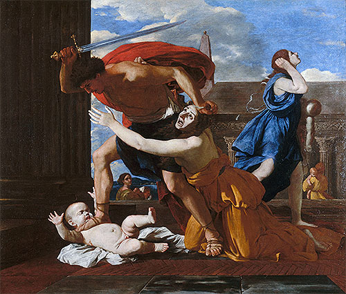 The Massacre of the Innocents, c.1625/26 by Nicolas Poussin | Painting Reproduction