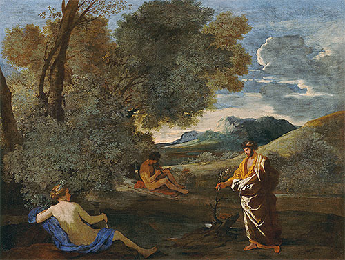 Numa Pompilius and the Nymph Egeria, c.1631/33 by Nicolas Poussin | Painting Reproduction
