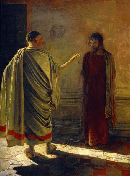 Was ist Wahrheit? Christus und Pilatus, 1890 | Nikolay Ge | Gemälde Reproduktion