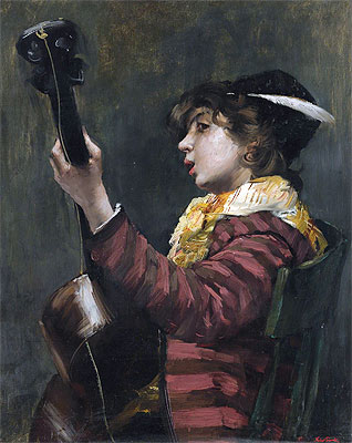 The Guitarist, n.d. | Norbert Goeneutte | Gemälde Reproduktion