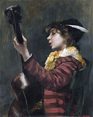 The Guitarist, n.d. by Norbert Goeneutte | Painting Reproduction