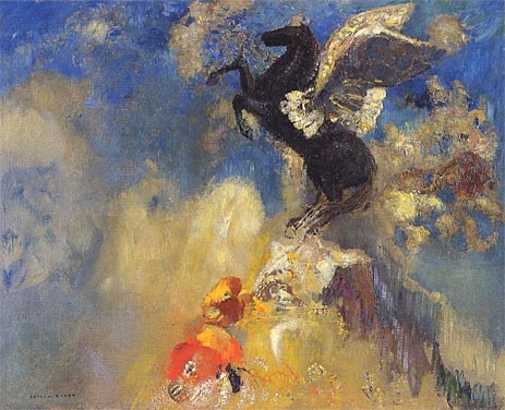 The Black Pegasus, c.1909/10 | Odilon Redon | Gemälde Reproduktion