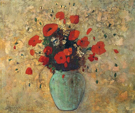 Vase of Poppies, c.1905/09 | Odilon Redon | Painting Reproduction
