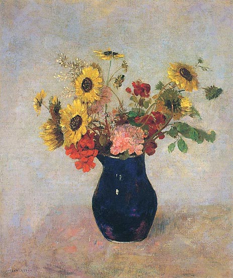 Vase of Flowers, Undated | Odilon Redon | Painting Reproduction