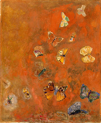 Evocation of Butterflies, c.1910/12 | Odilon Redon | Gemälde Reproduktion