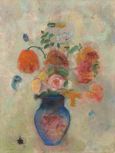 Large Vase with Flowers, c.1912 | Odilon Redon | Painting Reproduction