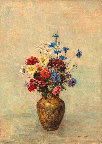 Flowers in a Vase, c.1910 | Odilon Redon | Painting Reproduction