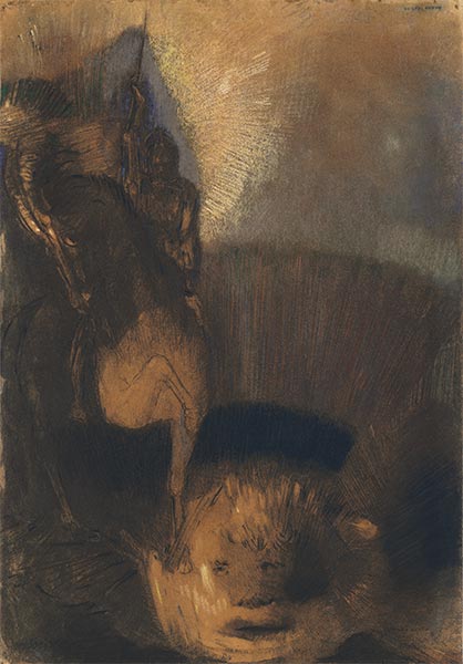Heiliger George und der Drache, c.1892 | Odilon Redon | Gemälde Reproduktion