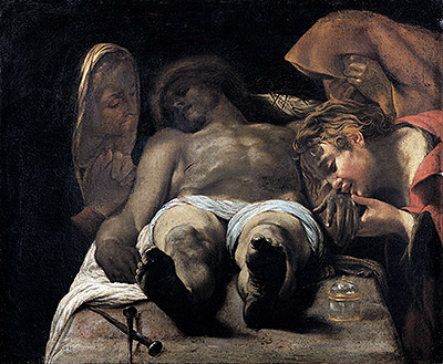 Lamentation over the Dead Christ (The Pieta), c.1615 | Orazio Borgianni | Gemälde Reproduktion