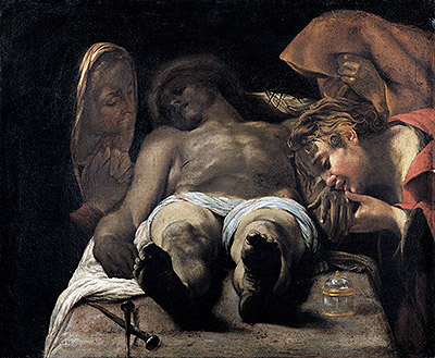 Lamentation over the Dead Christ (The Pieta), c.1615 by Orazio Borgianni | Painting Reproduction