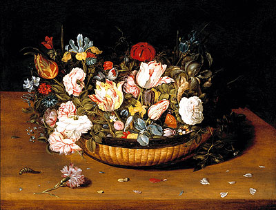 Korb mit Blumen, c.1615 | Osias Beert | Gemälde Reproduktion