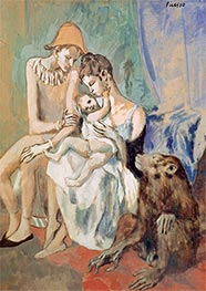 Familie von Akrobaten mit einem Affen, 1905 von Picasso | Gemälde-Reproduktion