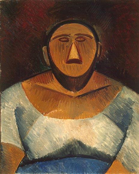 Bäuerin (halbe Länge), 1908 | Picasso | Gemälde Reproduktion