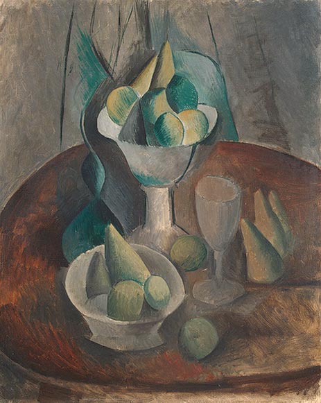 Fruit in a Vase, 1909 by Picasso | Painting Reproduction