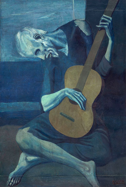 The Old Guitarist, 1903 | Picasso | Gemälde Reproduktion
