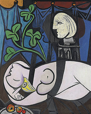 Nude, Green Leaves and Bust, 1932 | Picasso | Gemälde Reproduktion