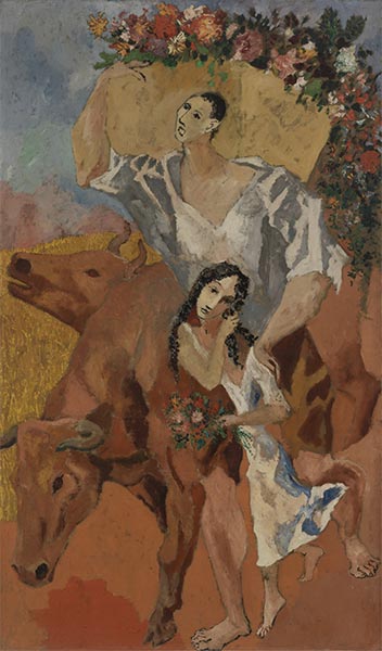 Zusammensetzung: Die Bauern, 1906 | Picasso | Gemälde Reproduktion