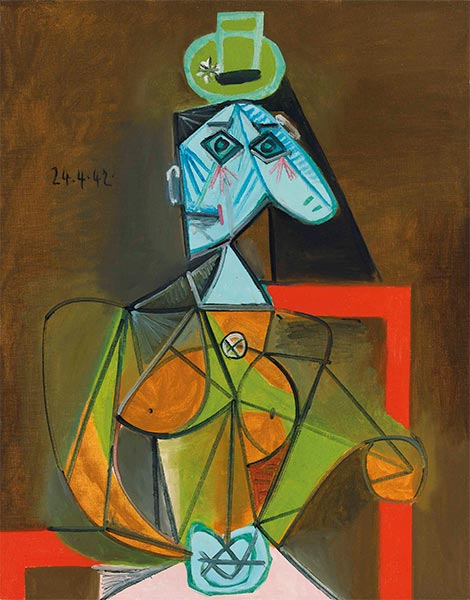 Frau im Sessel (Dora Maar), 1942 | Picasso | Gemälde Reproduktion