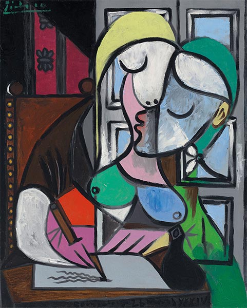 Schreibfrau (Marie-Thérèse), 1934 | Picasso | Gemälde Reproduktion