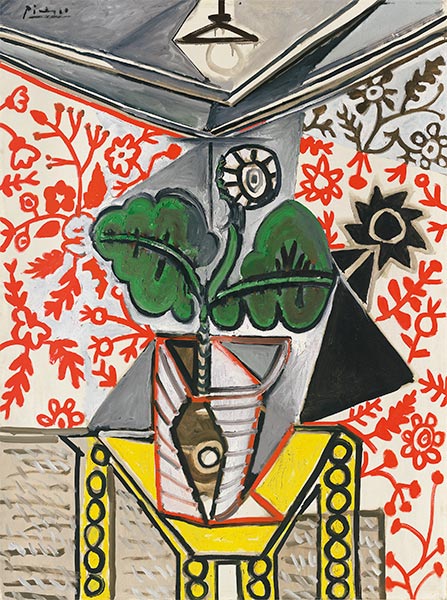 Innenraum im Blumentopf, 1953 | Picasso | Gemälde Reproduktion