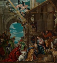 The Adoration of the Kings, 1573 by Veronese | Painting Reproduction