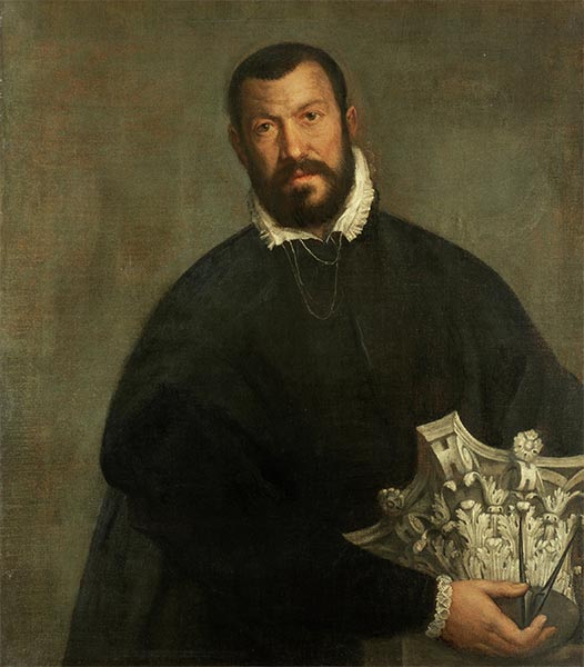 Porträt des Architekten Vincenzo Scamozzi, c.1585 | Veronese | Gemälde Reproduktion