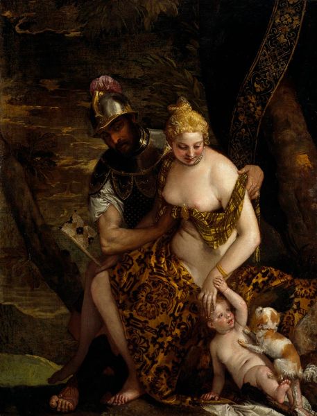 Mars, Venus and Cupid, c.1580 | Veronese | Painting Reproduction