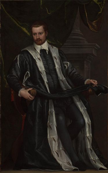 Porträt eines Herrn der Familie Soranzo, c.1585 | Veronese | Gemälde Reproduktion