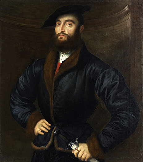Portrait of a Bearded Man, 1533 | Paris Bordone | Painting Reproduction