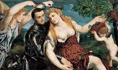 Allegory with Lovers, 1550 | Paris Bordone | Painting Reproduction