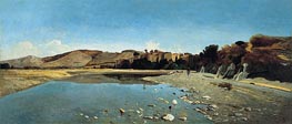 Das Dorf Saint-Paul am Ufer der Durance, 1865 von Paul-Camille Guigou | Gemälde-Reproduktion