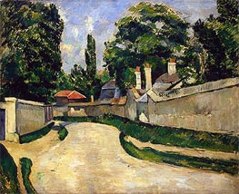 Houses along a Road, c.1881 von Cezanne | Gemälde-Reproduktion
