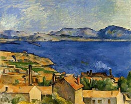 The Gulf of Marseille Seen from L'Estaque, c.1885 by Cezanne | Painting Reproduction
