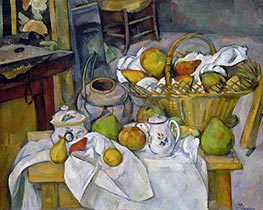 The Kitchen Table, c.1888/90 von Cezanne | Gemälde-Reproduktion