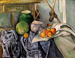 Still Life with a Ginger Jar and Eggplants | Cezanne | Painting Reproduction