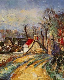 The Turn in the Road at Auvers, 1873 by Cezanne | Painting Reproduction