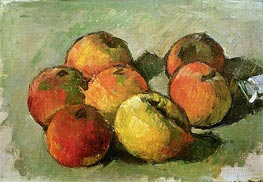 Still Life with Apples and a Tube of Paint, c.1873/77 by Cezanne | Painting Reproduction