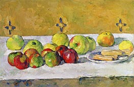 Apples and Biscuits, c.1877 von Cezanne | Gemälde-Reproduktion