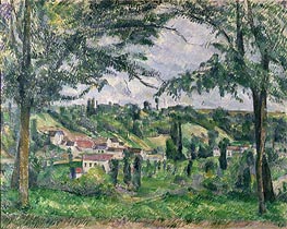 Landscape, undated by Cezanne | Painting Reproduction