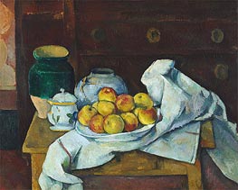 Still Life with Commode | Cezanne | Gemälde Reproduktion