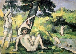 The Bathing Place, undated by Cezanne | Painting Reproduction
